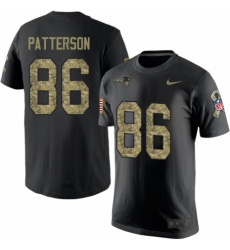 NFL Nike New England Patriots #86 Cordarrelle Patterson Black Camo Salute to Service T-Shirt