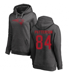 NFL Women's Nike New England Patriots #84 Cordarrelle Patterson Ash One Color Pullover Hoodie