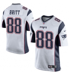 Men's Nike New England Patriots #88 Kenny Britt Game White NFL Jersey
