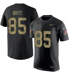 NFL Nike New England Patriots #85 Kenny Britt Black Camo Salute to Service T-Shirt