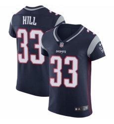 Men's Nike New England Patriots #33 Jeremy Hill Navy Blue Team Color Vapor Untouchable Elite Player NFL Jersey