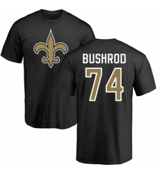 NFL Nike New Orleans Saints #74 Jermon Bushrod Black Name & Number Logo T-Shirt