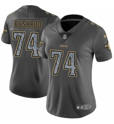 Women's Nike New Orleans Saints #74 Jermon Bushrod Gray Static Vapor Untouchable Limited NFL Jersey