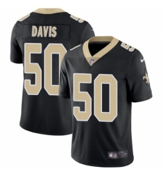 Men's Nike New Orleans Saints #50 DeMario Davis Black Team Color Vapor Untouchable Limited Player NFL Jersey
