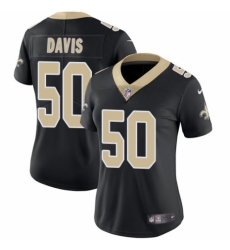 Women's Nike New Orleans Saints #50 DeMario Davis Black Team Color Vapor Untouchable Limited Player NFL Jersey