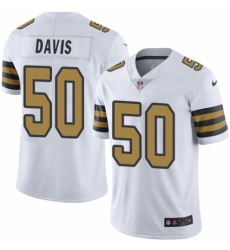 Youth Nike New Orleans Saints #50 DeMario Davis Limited White Rush Vapor Untouchable NFL Jersey