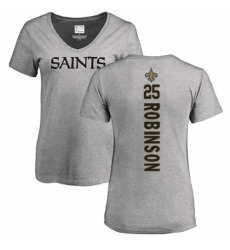 NFL Women's Nike New Orleans Saints #25 Patrick Robinson Ash Backer V-Neck T-Shirt