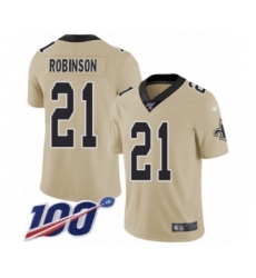 Youth New Orleans Saints #21 Patrick Robinson Limited Gold Inverted Legend 100th Season Football Jersey