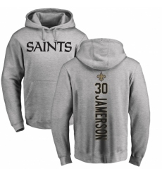 NFL Nike New Orleans Saints #30 Natrell Jamerson Ash Backer Pullover Hoodie
