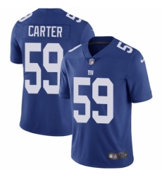 Youth Nike New York Giants #59 Lorenzo Carter Royal Blue Team Color Vapor Untouchable Limited Player NFL Jersey