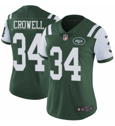 Women's Nike New York Jets #34 Isaiah Crowell Green Team Color Vapor Untouchable Elite Player NFL Jersey
