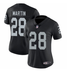Women's Nike Oakland Raiders #28 Doug Martin Black Team Color Vapor Untouchable Elite Player NFL Jersey
