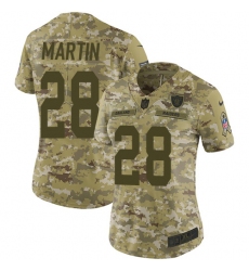 Women's Nike Oakland Raiders #28 Doug Martin Limited Camo 2018 Salute to Service NFL Jersey