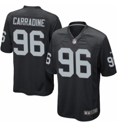 Men's Nike Oakland Raiders #96 Cornellius Carradine Game Black Team Color NFL Jersey