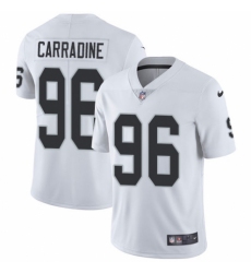 Youth Nike Oakland Raiders #96 Cornellius Carradine White Vapor Untouchable Elite Player NFL Jersey
