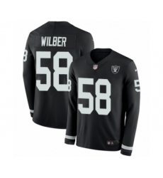 Men's Nike Oakland Raiders #58 Kyle Wilber Limited Black Therma Long Sleeve NFL Jersey