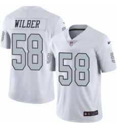 Men's Nike Oakland Raiders #58 Kyle Wilber Limited White Rush Vapor Untouchable NFL Jersey