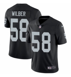 Youth Nike Oakland Raiders #58 Kyle Wilber Black Team Color Vapor Untouchable Limited Player NFL Jersey