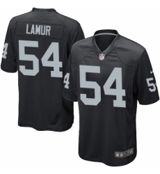 Men's Nike Oakland Raiders #54 Emmanuel Lamur Game Black Team Color NFL Jersey