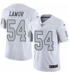 Youth Nike Oakland Raiders #54 Emmanuel Lamur Limited White Rush Vapor Untouchable NFL Jersey