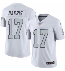 Men's Nike Oakland Raiders #17 Dwayne Harris Elite White Rush Vapor Untouchable NFL Jersey