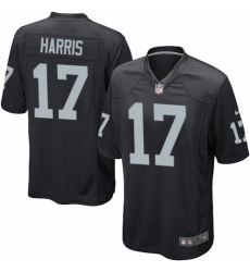 Men's Nike Oakland Raiders #17 Dwayne Harris Game Black Team Color NFL Jersey
