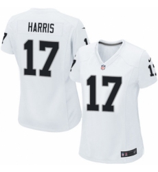 Women's Nike Oakland Raiders #17 Dwayne Harris Game White NFL Jersey