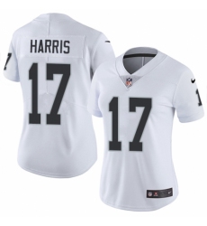 Women's Nike Oakland Raiders #17 Dwayne Harris White Vapor Untouchable Elite Player NFL Jersey