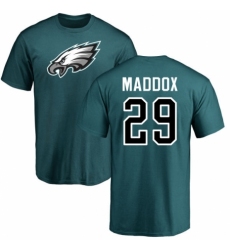 Nike Philadelphia Eagles #29 Avonte Maddox Green Name & Number Logo T-Shirt