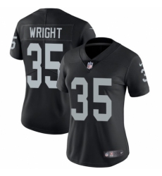 Women's Nike Oakland Raiders #35 Shareece Wright Black Team Color Vapor Untouchable Elite Player NFL Jersey