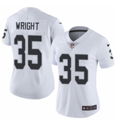 Women's Nike Oakland Raiders #35 Shareece Wright White Vapor Untouchable Elite Player NFL Jersey