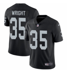 Youth Nike Oakland Raiders #35 Shareece Wright Black Team Color Vapor Untouchable Elite Player NFL Jersey