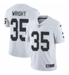 Youth Nike Oakland Raiders #35 Shareece Wright White Vapor Untouchable Elite Player NFL Jersey