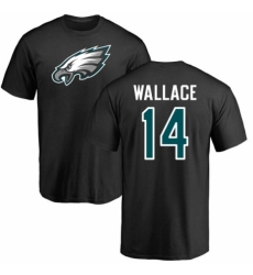 Nike Philadelphia Eagles #14 Mike Wallace Black Name & Number Logo T-Shirt