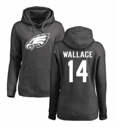 Women's Nike Philadelphia Eagles #14 Mike Wallace Ash One Color Pullover Hoodie