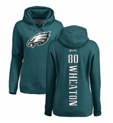 Women's Nike Philadelphia Eagles #80 Markus Wheaton Green Backer Pullover Hoodie
