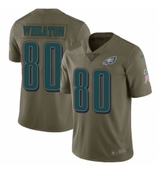 Youth Nike Philadelphia Eagles #80 Markus Wheaton Limited Olive 2017 Salute to Service NFL Jersey