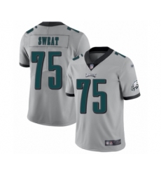 Men's Philadelphia Eagles #75 Josh Sweat Limited Silver Inverted Legend Football Jersey