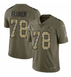 Youth Nike Seattle Seahawks #78 D.J. Fluker Limited Olive/Camo 2017 Salute to Service NFL Jersey
