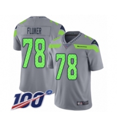 Youth Seattle Seahawks #78 D.J. Fluker Limited Silver Inverted Legend 100th Season Football Jersey