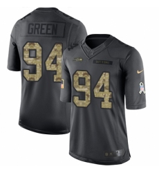 Men's Nike Seattle Seahawks #94 Rasheem Green Limited Black 2016 Salute to Service NFL Jersey