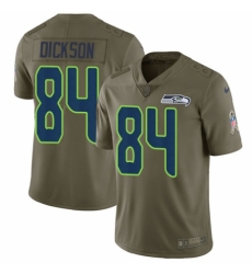 Men's Nike Seattle Seahawks #84 Ed Dickson Limited Olive 2017 Salute to Service NFL Jersey