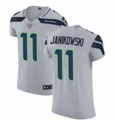 Men's Nike Seattle Seahawks #11 Sebastian Janikowski Grey Alternate Vapor Untouchable Elite Player NFL Jersey