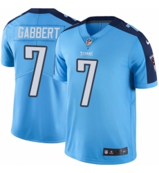 Men's Nike Tennessee Titans #7 Blaine Gabbert Elite Light Blue Rush Vapor Untouchable NFL Jersey