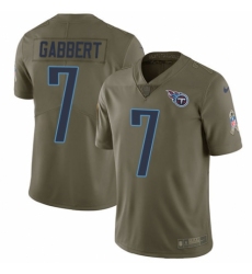 Youth Nike Tennessee Titans #7 Blaine Gabbert Limited Olive 2017 Salute to Service NFL Jersey