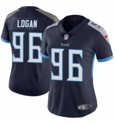 Women's Nike Tennessee Titans #96 Bennie Logan Navy Blue Team Color Vapor Untouchable Elite Player NFL Jersey