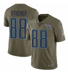 Men's Nike Tennessee Titans #88 Luke Stocker Limited Olive 2017 Salute to Service NFL Jersey