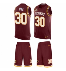 Men's Nike Washington Redskins #30 Troy Apke Limited Burgundy Red Tank Top Suit NFL Jersey