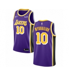 Men's Los Angeles Lakers #10 Sviatoslav Mykhailiuk Authentic Purple Basketball Jersey - Statement Edition
