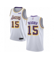 Men's Los Angeles Lakers #15 Moritz Wagner Authentic White Basketball Jersey - Association Edition